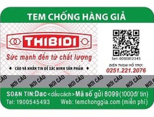 THÔNG BÁO SỬ DỤNG TEM CHỐNG HÀNG GIẢ ĐIỆN TỬ SMS ĐỐI VỚI MÁY BIẾN ÁP CỦA THIBIDI